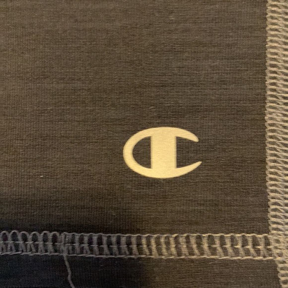 Champion long sleeve , fitted top, Black with Grey stitching detail. XL. - Picture 7 of 8